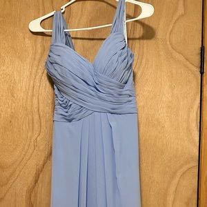 Madeline Gardner Morilee Chiffon bridesmaid dress in cornflower, size 4
